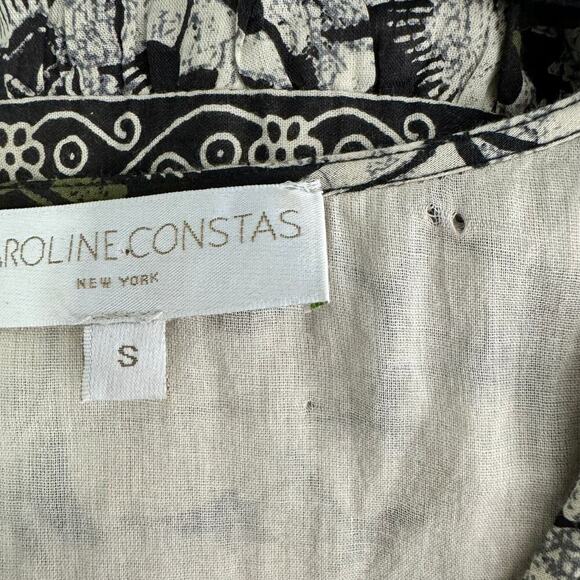 Caroline Constas Tiered Maxi Dress 100% Cotton Floral Print Size Small - Picture 8 of 8